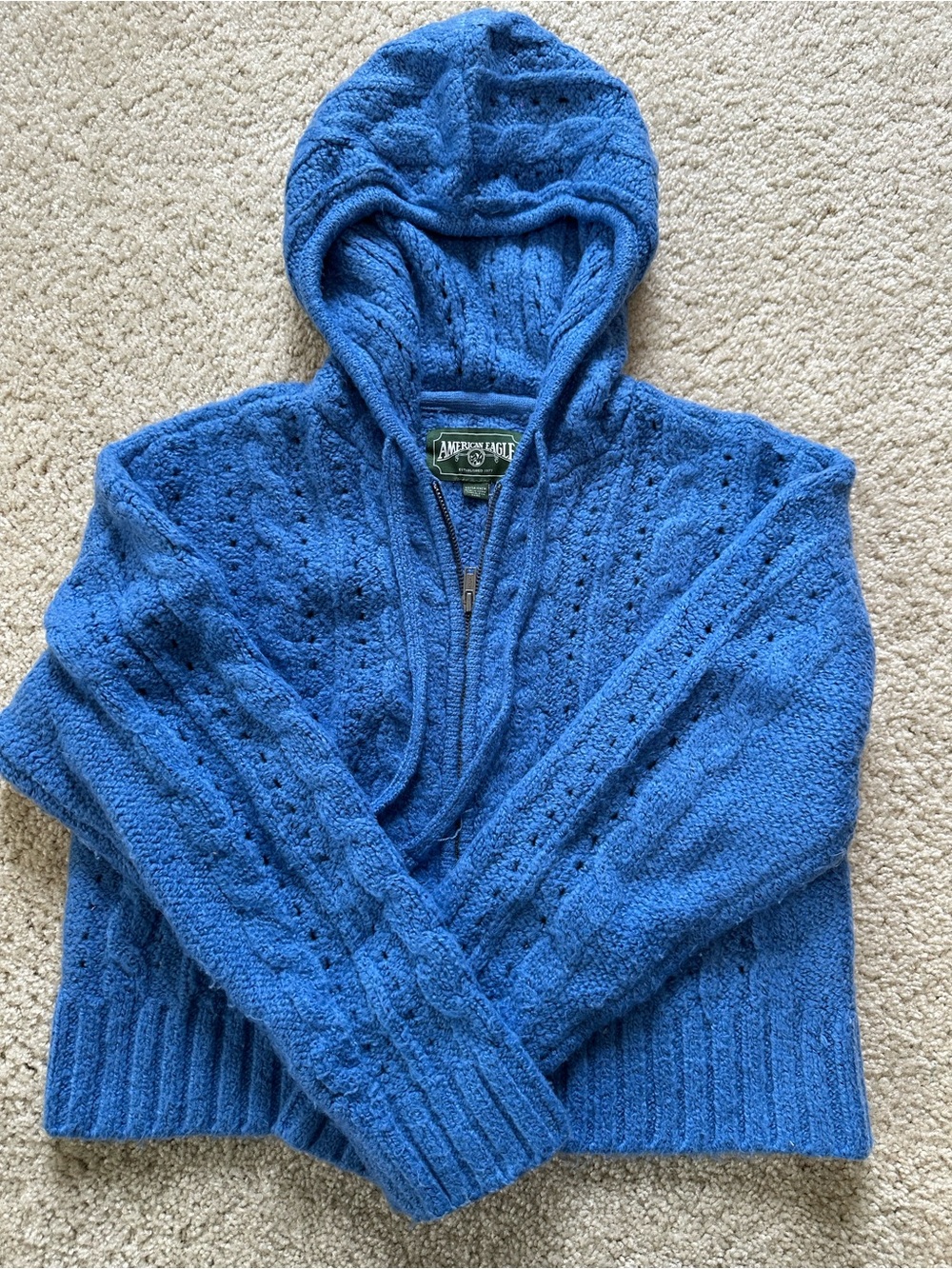 American Eagle Blue Knit Sweater